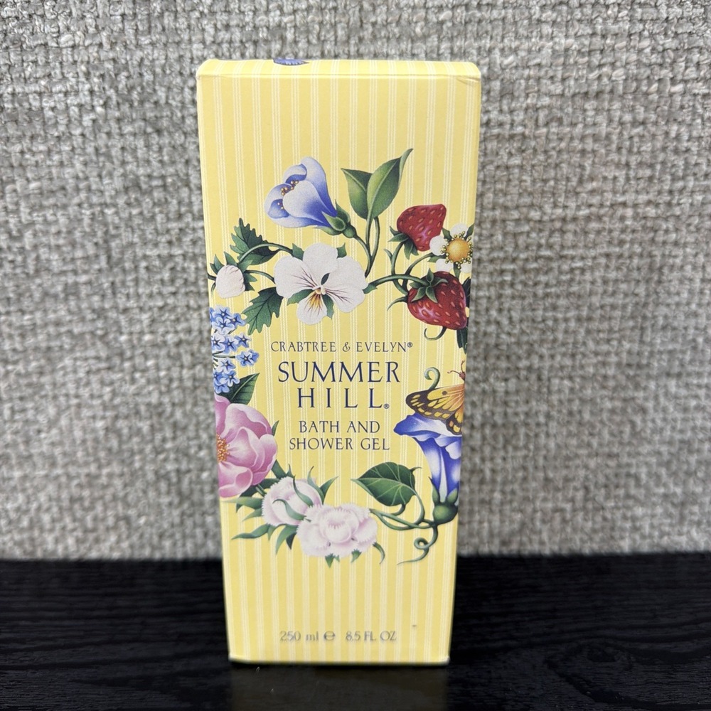 Vintage 1991 Crabtree Evelyn Summer Hill Foaming Bath and Shower Gel New In Box